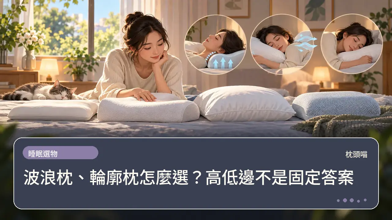 波浪枕、輪廓枕怎麼選?高低邊不是固定答案主題插畫