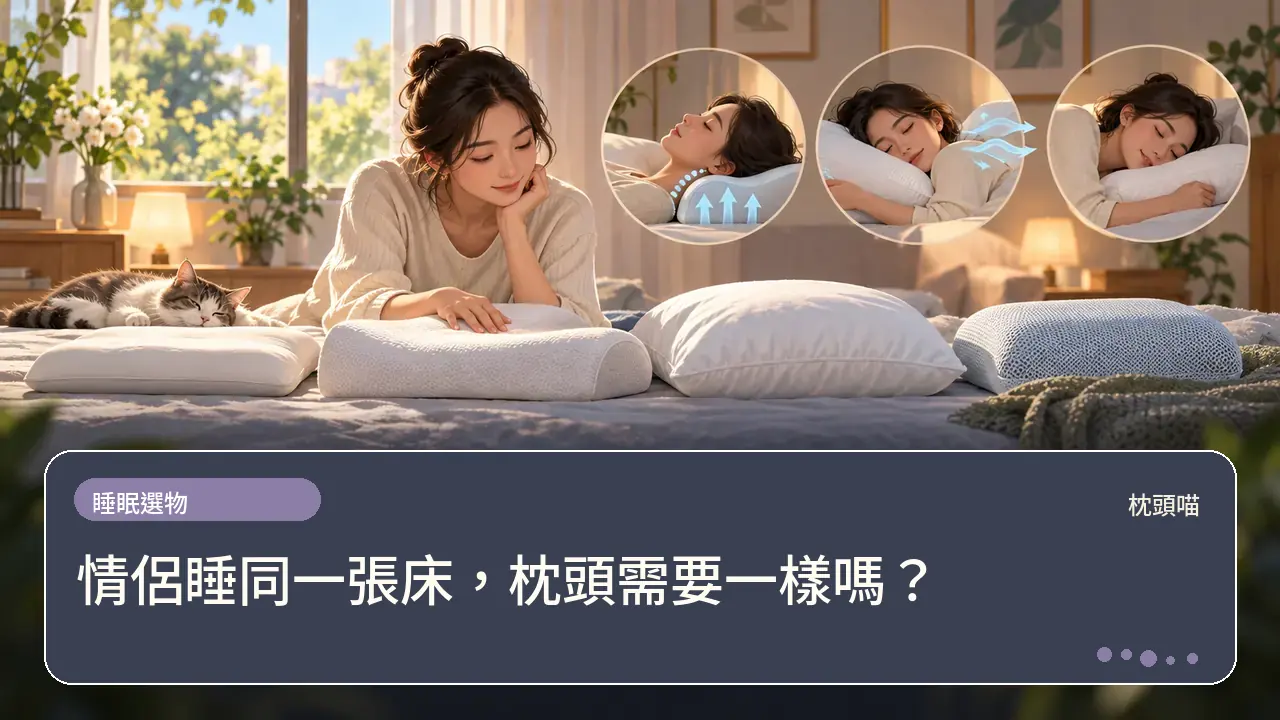 情侶睡同一張床,枕頭需要一樣嗎?主題插畫