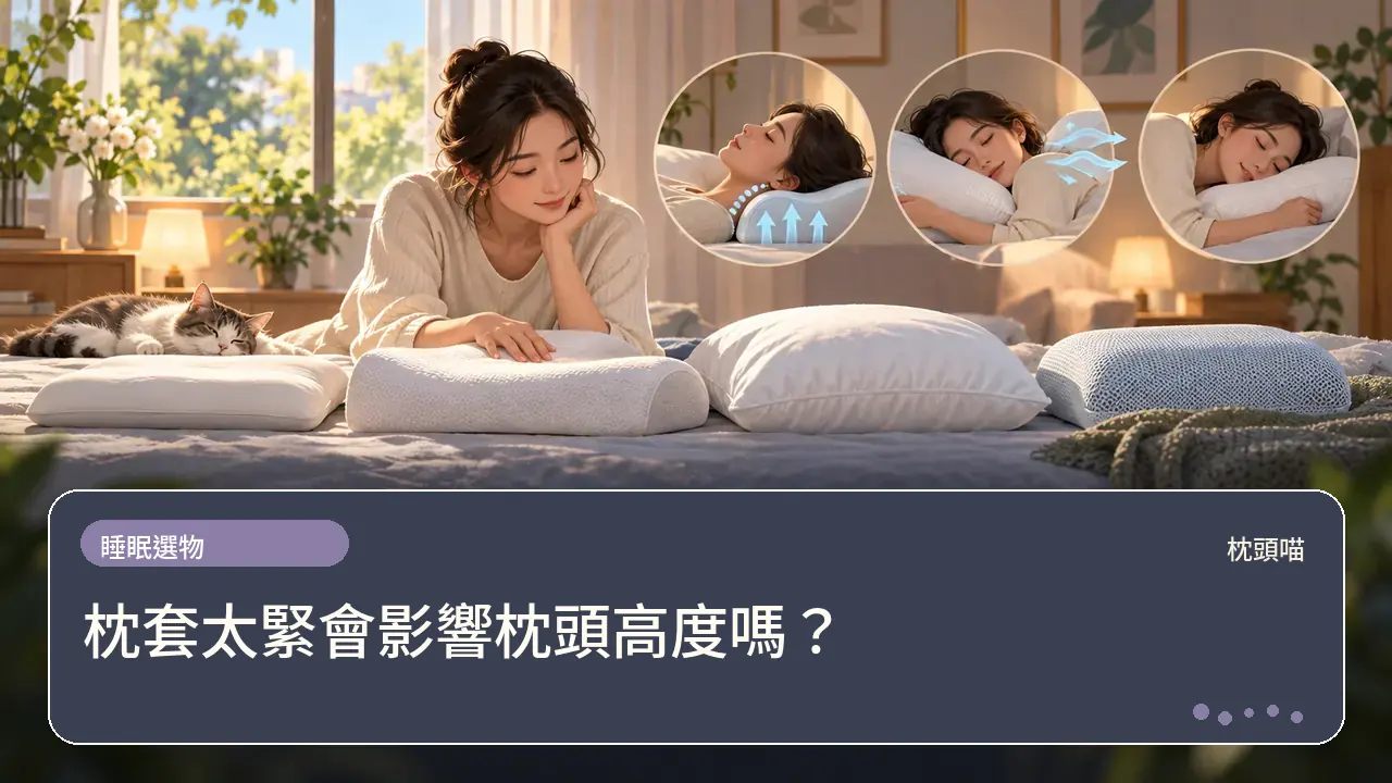 枕套太緊會影響枕頭高度嗎?主題插畫